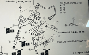Mazda Rx8 fuel injector leaking