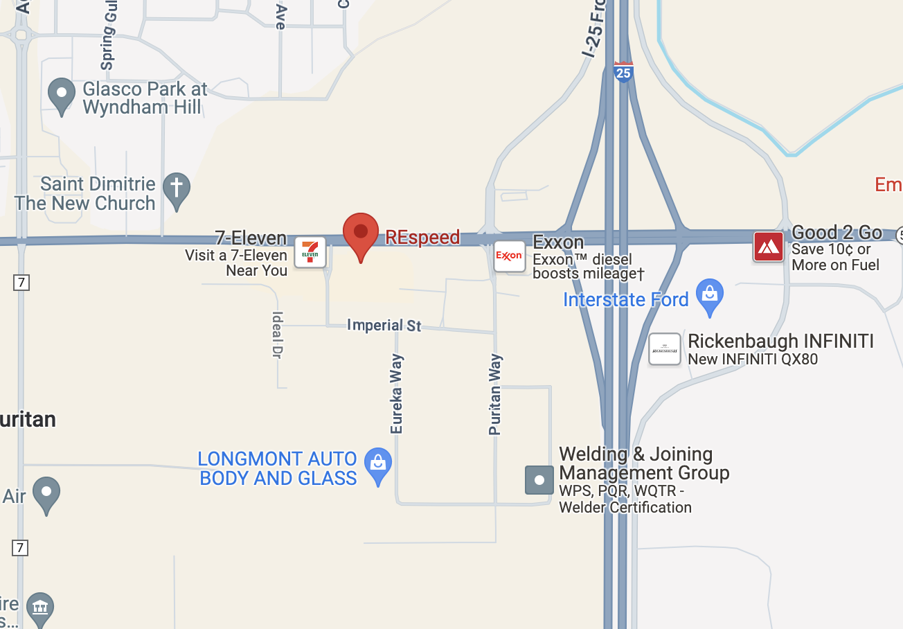 REspeed shop in Frederick, Colorado